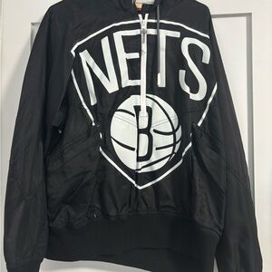 NBA Brooklyn Nets Black and White Jacket by Pupil